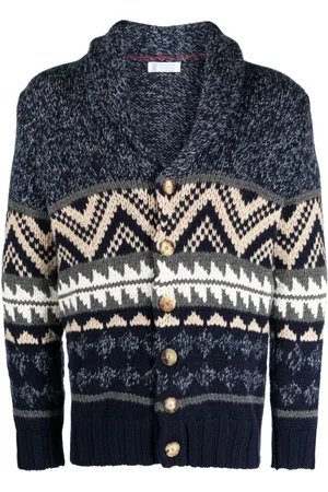 Brunello Cucinelli Mønstret kashmir-cardigan
