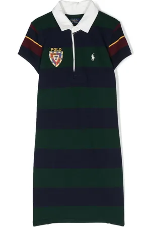 Ralph Lauren Polo-kjole med striber og broderet logo