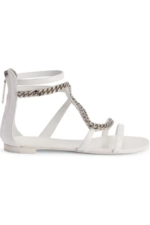 Giuseppe Zanotti Samantha lædersandaler med kædedetalje