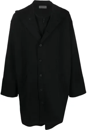 YOHJI YAMAMOTO Enkeltradet frakke med hætte