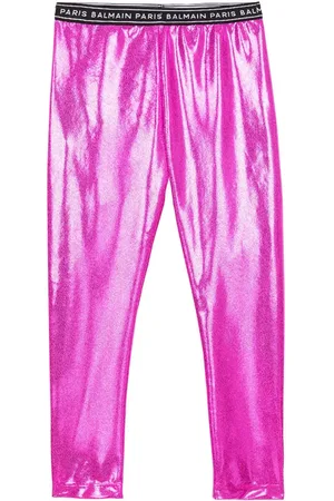 Balmain Leggings med paisleytryk og metallisk finish