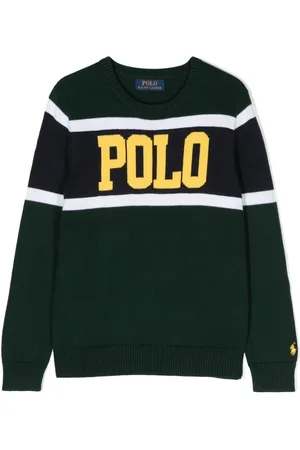Ralph Lauren Intarsiastrikket trøje med logo