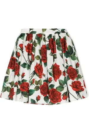 Dolce & Gabbana Plisseret nederdel med blomstertryk