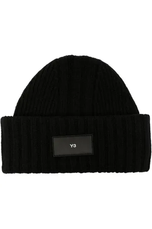 Y-3 Strikket hue med logomærke