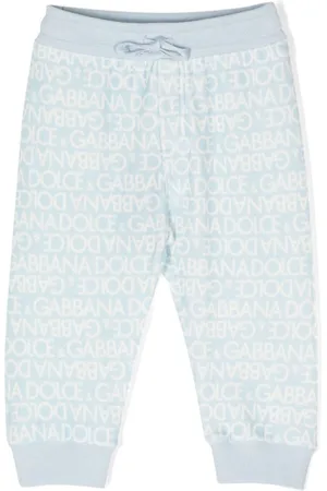 Dolce & Gabbana Joggingbukser i strik med intarsia-logo