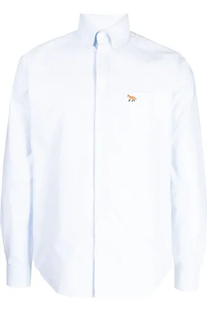 Maison Kitsuné Skjorte med broderet ræv