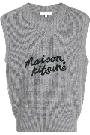 Maison Kitsuné Vest med broderet logo