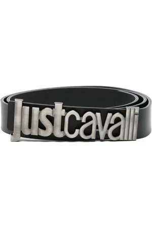 Roberto Cavalli Læderbælte med logo-bogstav