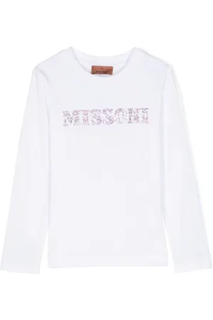 Missoni T-shirt i bomuld med rhinstenudsmykning