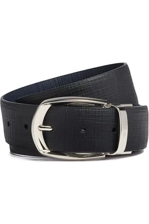 Ermenegildo Zegna Læderbælte med indgraveret logo