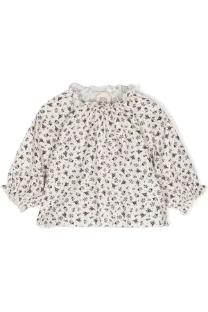 DOUUOD KIDS Eucelade bluse med blomstertryk