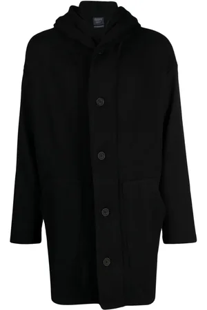 YOHJI YAMAMOTO Enkeltradet frakke med hætte