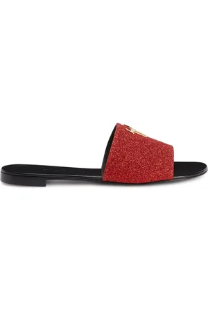 Giuseppe Zanotti Flade Shirley sandaler med glimmerdetalje