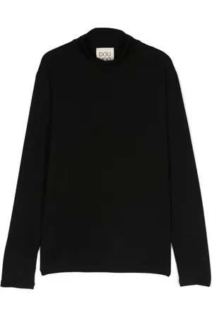 DOUUOD KIDS Sweatshirt med høj hals og broderet logo