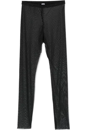 MONNALISA Halv-gennemsigtige leggings med rhinstenudsmykning