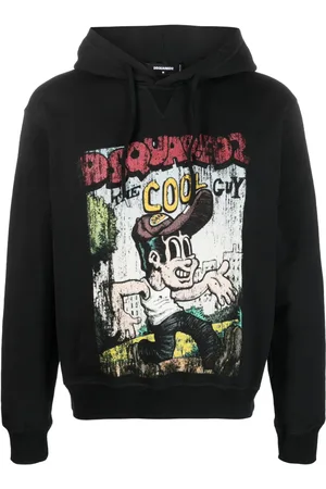 Dsquared2 Hættetrøje med graffiti-tryk