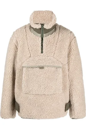 SACAI Sweatshirt i imiteret lammeskind