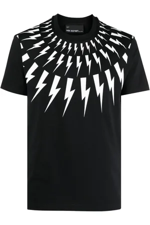 Neil Barrett T-shirt med lyntryk