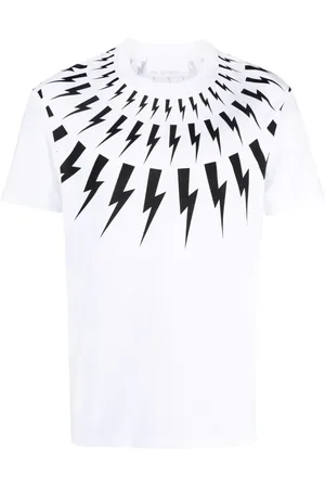 Neil Barrett T-shirt med lyntryk