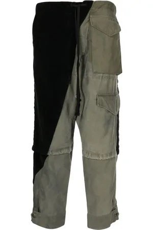 GREG LAUREN Army Jacket Tux bukser i velour