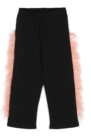 Le pandorine Leggings i økologisk bomuld med fjerdetalje