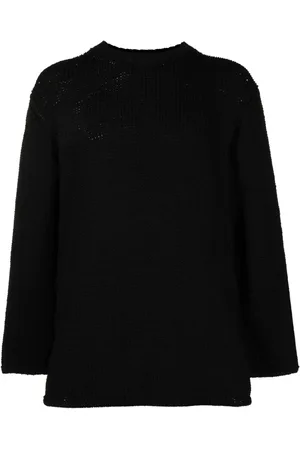 Comme des Garçons Kabelstrikket trøje med rund hals