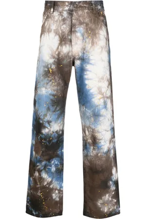 DARKPARK Jeans med abstrakt mønster og lige ben