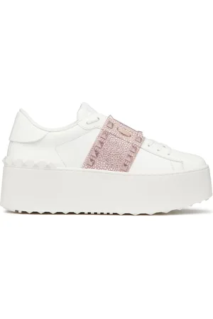 VALENTINO GARAVANI Rockstud Untitled sneakers i læder med plateausål