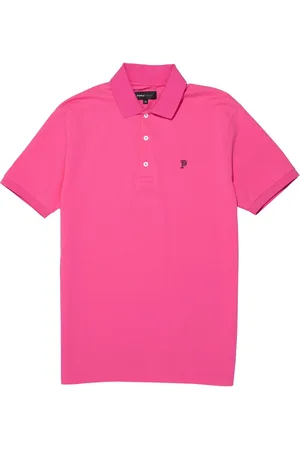 Purple Brand Polo i piqué med logoplade