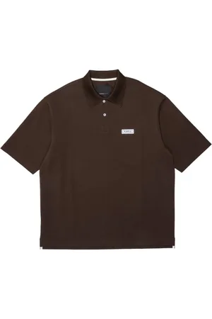 Purple Brand Polo i piqué med logomærke