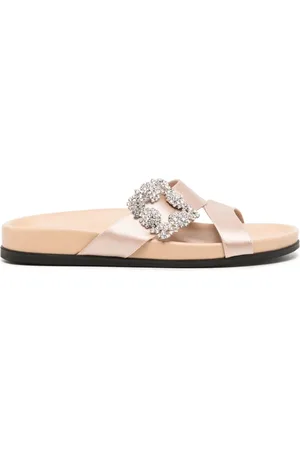 Manolo Blahnik Chilanghi sandaler med krystaludsmykning