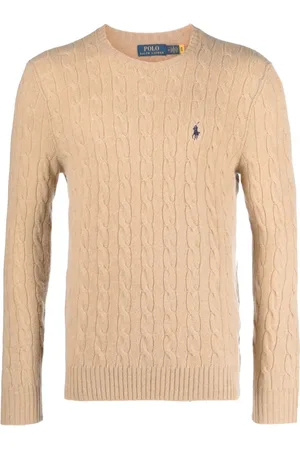 Ralph Lauren Kabelstrikket trøje med Polo Pony-motiv