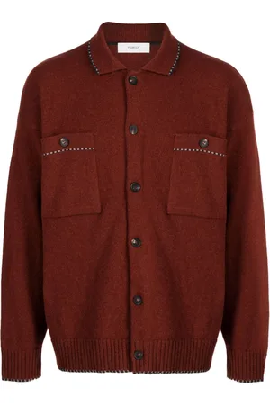 PRINGLE OF SCOTLAND Cardigan med kontrastkant og knapper