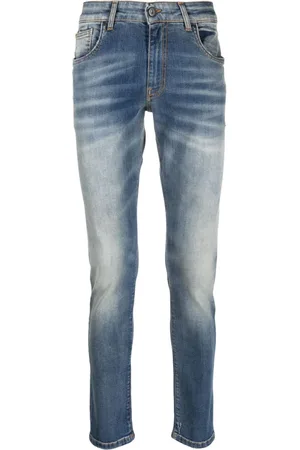 SALVATORE SANTORO Smalle jeans med logomærke