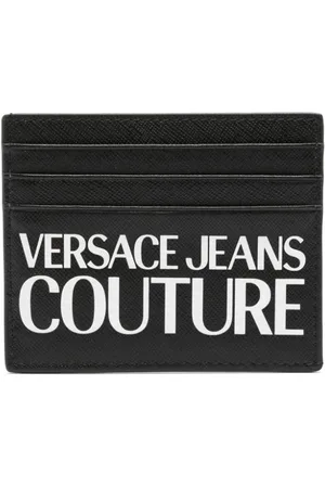VERSACE Kortholder i læder med logotryk