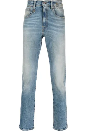 R13 Stenvaskede jeans med smal pasform