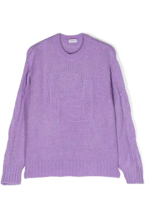 Pinko Trøje med broderet logo og rund hals