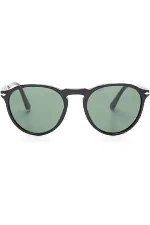 Persol Solbriller med skildpaddeeffekt og rundt stel