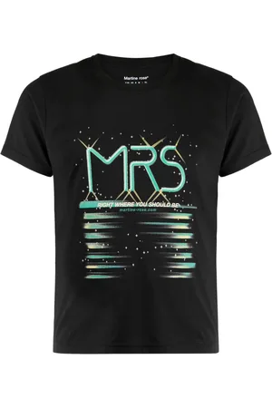 MARTINE ROSE Shrunken T-shirt med grafisk tryk