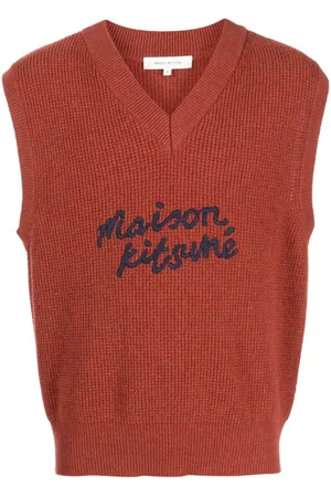 Maison Kitsuné Vest med broderet logo