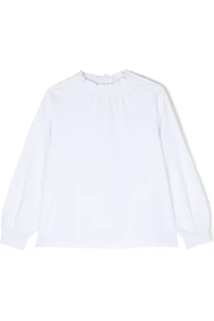 DOUUOD KIDS Top med ruchet kant