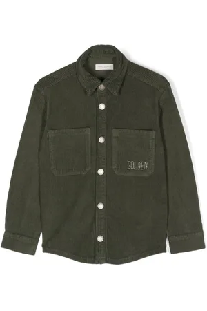 Golden Goose Skjorte i fløjl med broderet logo