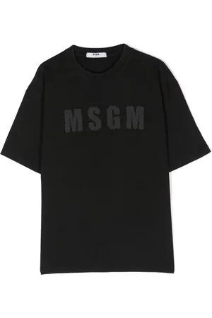 Msgm T-shirt med rhinsten-udsmykning og logotryk