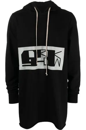Rick Owens DRKSHDW hættetrøje med logotryk