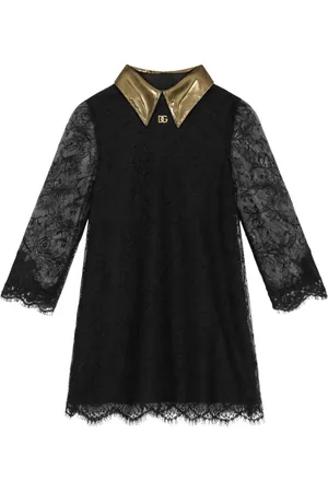 Dolce & Gabbana Langærmet kjole med blonde