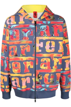 FERRARI Hættetrøje med lynlås og logo