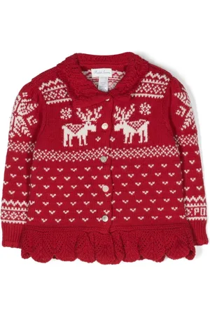 Ralph Lauren Intarsiastrikket cardigan med knapper