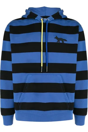 Maison Kitsuné Stribet hættetrøje i jersey