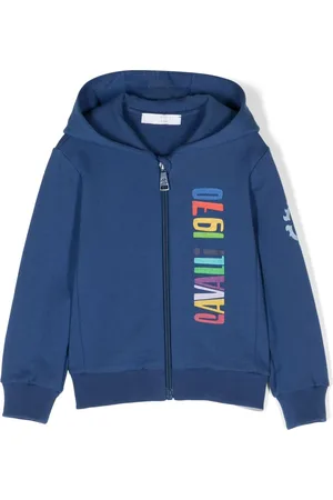 Roberto Cavalli Jakke med logotryk og lynlås