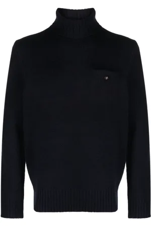 Ralph Lauren Ribstrikket trøje med rullekrave
